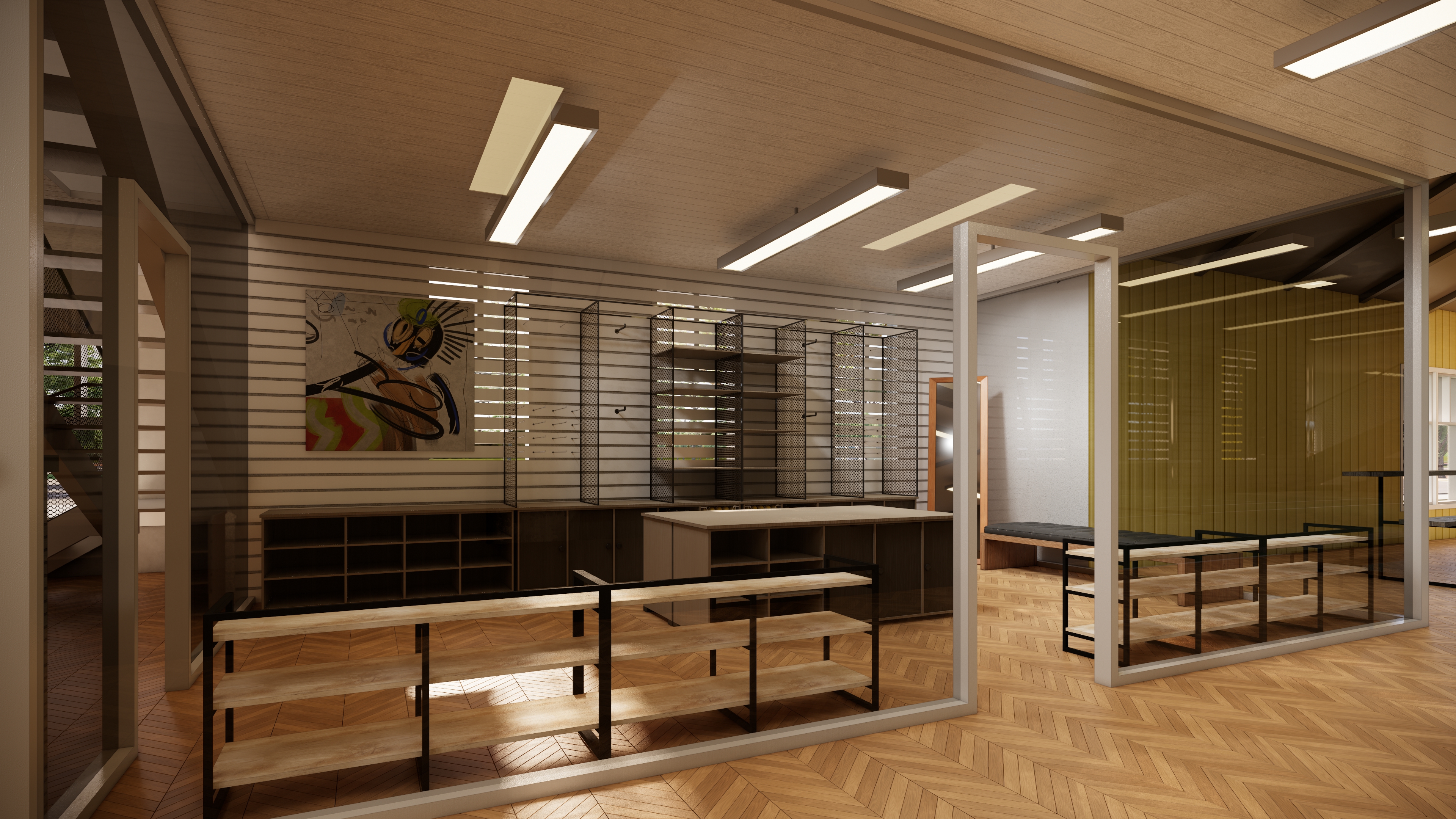 Indoor Court Open Wall